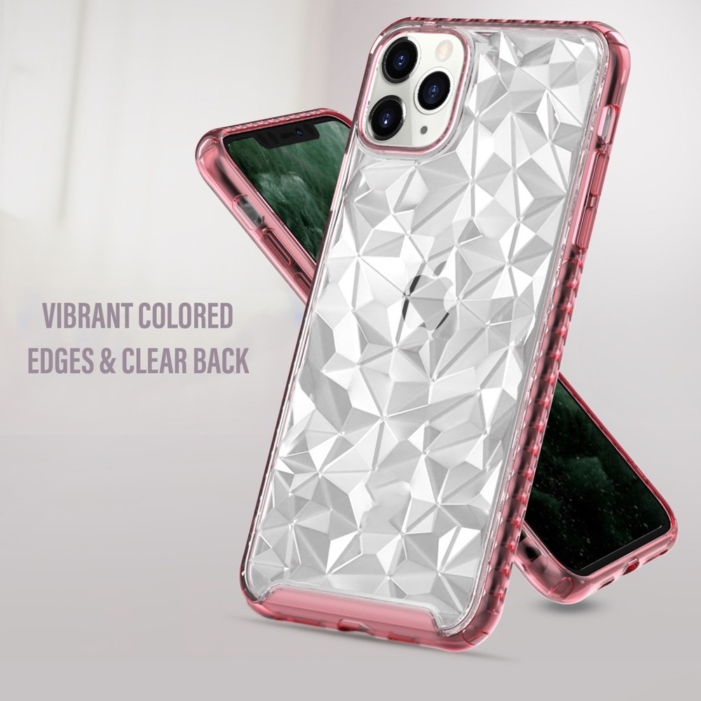 iPhone 11 Pro Max Case Clear 3D Diamond Green Case - Picture 7 of 8